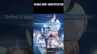 Ayaka Amenoma Blade vs Mistsplitter Damage Comparison [upl. by Bard689]