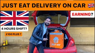 JUST EAT Delivery Jobs in Uk 🇬🇧  4 Hours Shift  How much I Earned  Step By Step  Saim Ali [upl. by Sergius582]