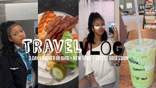 Travel Vlog 3day flight attendant layover in Ohio  New York  latest obsession [upl. by Feinberg643]