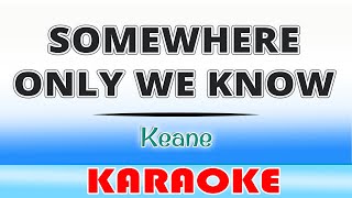 Somewhere Only We Know  KeaneKARAOKE [upl. by Ama]