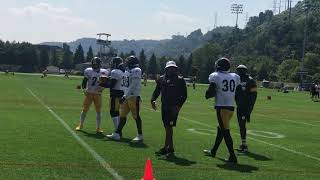 Steelers RB Ball Security Drill 91119  Steelers Now [upl. by Jordon]