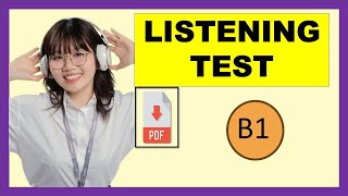 Listening Test  Level B Medium  PDF multiple choice questions  Easy English Lesson [upl. by Mendie]