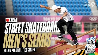 🔴 LIVE Skateboarding Mens Semifinal  OlympicQualifierSeries [upl. by Wolbrom607]