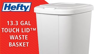 Hefty® 133 Gal Touch Lid™ Trash Can  Product Video [upl. by Collie]