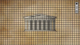 26● ✏️ how to draw building orthography ask ictinus architect in parthenon 2d front elevation [upl. by Hareehat]