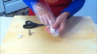 Step One  Prepare the icing bag coupler and metal tip [upl. by Ayahsey]