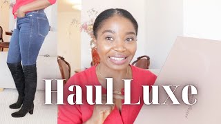 HAUL LUXE CUISSARDE GIANVITO ROSSI JEANS FRAME ET J BRAND [upl. by Larrad631]