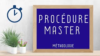 Procédure de Master ECandidat  Méthodologie [upl. by Dorran]