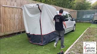 Redcote Leisure Quickstop Awning Fast and Simple Micro Camper Awning Putting up Demonstration [upl. by Yblok]