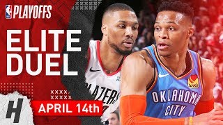 Damian Lillard vs Russell Westbrook Game 1 Duel Highlights 2019 NBA Playoffs  30 Pts for Dame [upl. by Nnagrom]