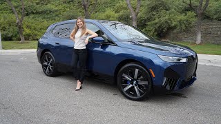 New 2025 BMW iX xDrive50 Review  21quot Aero Wheels  300 Mile Range  Test Drive Review with Eriika [upl. by Miriam]