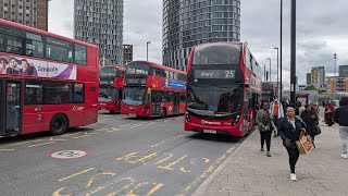 London Buses at Stratford 250624 [upl. by Rodge53]