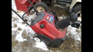 Toro CCR 2450 snowblower leaking gas how to replace the carburetor 5hp rtek recoil start [upl. by Lenee]