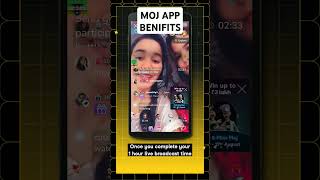 MOJ APP BENIFITS shorts moj trending viralvideo [upl. by Trembly]