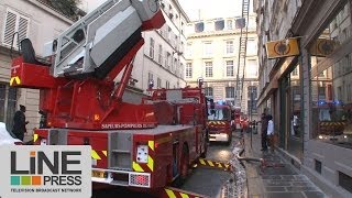 Incendie papeterie  Paris  France 01 mars 2014 [upl. by Gerianne]