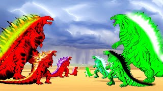 Evolution of Blue GODZILLA vs Evolution of RED SHIN GODZILLA  Evolution Mystery   FUNNY CARTOON [upl. by Patrick]