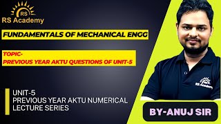 Previous Year AKTU Questions of Unit5  By Anuj Sir  FME  RS Academy AKTU [upl. by Adiaros267]