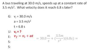 Kinematic Equation Examples 2016 [upl. by Waly]