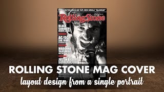 Create a Rolling Stone cover layout from a portrait [upl. by Dnaltiac702]