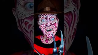 1 2 Freddys coming for you freddykrueger makeup beauty makeuptransformation makeuptransition [upl. by Ellerrehs]