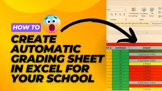 Create Automatic Grading Sheet In Excel For Your School [upl. by Teahan]