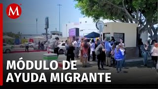 Instalan módulo de ayuda a migrantes en Tijuana Baja California [upl. by Akselav]