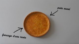 Recette la pâte sucré  le fonçage dune tarte [upl. by Nitsud]