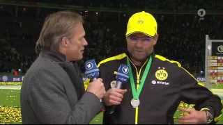 DFB POKALFINALE 2015 Jürgen Klopp letztes Interview für Borussia Dortmund [upl. by Madian]