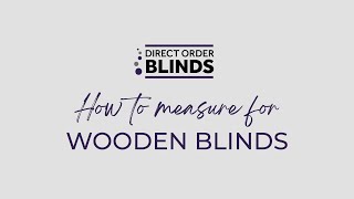 How to measure for Fauxwood and Wooden Blinds [upl. by Airbma]