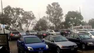 Rare Powerful Microburst Thunderstorms hit in San Diego Coast Hillcrest Downtown 09162014 [upl. by Scrivings]