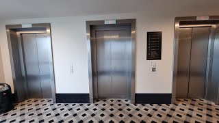 3 NICE Schindler 5500 elevators  Meininger Hotel Porte de Vincennes Paris France 🇫🇷 [upl. by Ottinger729]