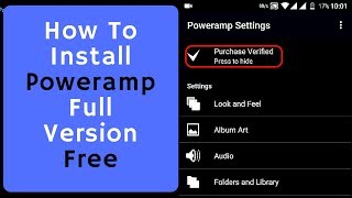 How To Install Poweramp Music Player Full Version For Free  Root [upl. by Ydarb]