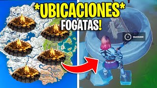 UBICACIONES FOGATAS FORTNITE 😱🔥 DONDE ENCONTRAR FOGATAS EN FORTNITE ❓ [upl. by Norraa]