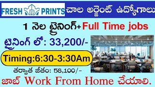 Freshprints Company Work From Home Jobs  Free Laptop Wifi  Latest Work From Home Jobs In Hyd [upl. by Darleen]