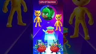 PJ Masks Strawberry  Owlette 🆚 CatBoy 🆚 Night Ninja 🆚 Gekko X Dance Song Tiles Hop shorts [upl. by Besnard]