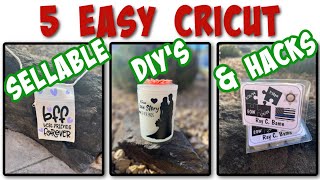 5 GENIUS Cricut HACKS  EASY DIYs that you can SELL BLANKS that are PERFECT for CUSTOMIZING [upl. by Bazluke570]