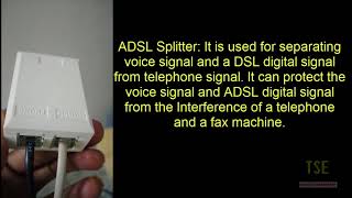 ADSL splitter connection in Broadband [upl. by Mihar]