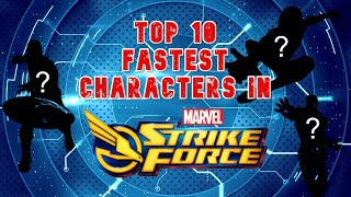 Marvel Strike Force Top 10 Fastest Characters in Marvel Strike Force [upl. by Frederica]