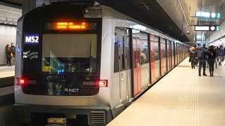 Amsterdam Metro M52 Alstom Metropolis departing Centraal Station [upl. by Ylrac]