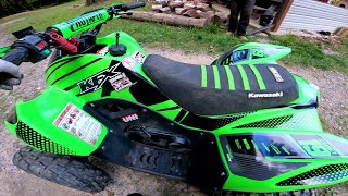 2022 Kawasaki KFX 90 Motocross Build Sons first rip on the Kawi after I finished it up GoPro POV 4K [upl. by Stuart410]