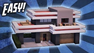 Minecraft How To Build A Small Modern House Tutorial 24 [upl. by Greenleaf]