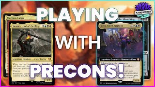 Sauron vs Marneus vs Szarekh vs Urza  Precon EDH Gameplay [upl. by Tavi]