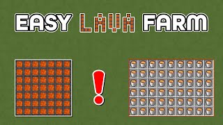 Minecraft BEST EASY LAVA FARM 1211  Tutorial [upl. by Sieracki]