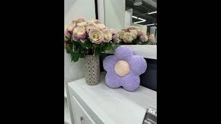 Crochet Flower Pillow  Easy DIY Home Decor You NEED to Try [upl. by Aynat]