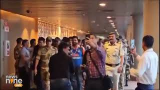 Indian Team Arrives At Wankhede Stadium  NEWS9 [upl. by Yatnuahs]