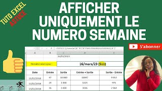 Comment faire apparaître le numéro de semaine uniquement pour les lundi [upl. by Gussman]