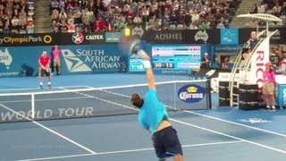 Juan Martin Del Potro  Serves in Slow Motion [upl. by Gerius971]