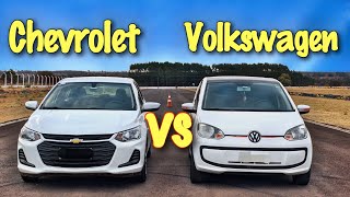 ONIX 10 vs UP 10 MPI CHEVROLET VS VOLKSWAGEN POLÊMICA  DRAG RACE [upl. by Granthem]