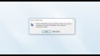 Windows Media Player Dosyayı Yürütemiyor Hatası ve Çözümü [upl. by Yenaffit]