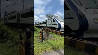 Goa to Mumbai Vande Bharat Express  Sawantwadi Crossing  Konkan Railway  Indian Railway [upl. by Estrella]